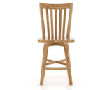 Canadel Champlain Swivel Counter Stool 7119 in Wood Seat and 01 Honey Washed, front view