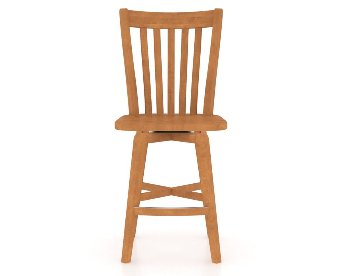 Canadel Swivel Counter Stool 7119 in Honey Washed, front view