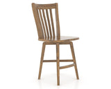Canadel Champlain Swivel Counter Stool 7119 in Oak Washed, three-quarter view