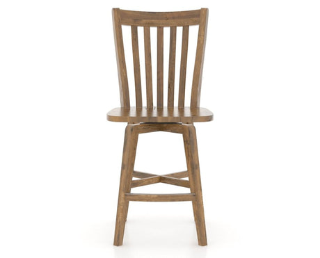Canadel Champlain Swivel Counter Stool 7119 in Oak Washed, front view