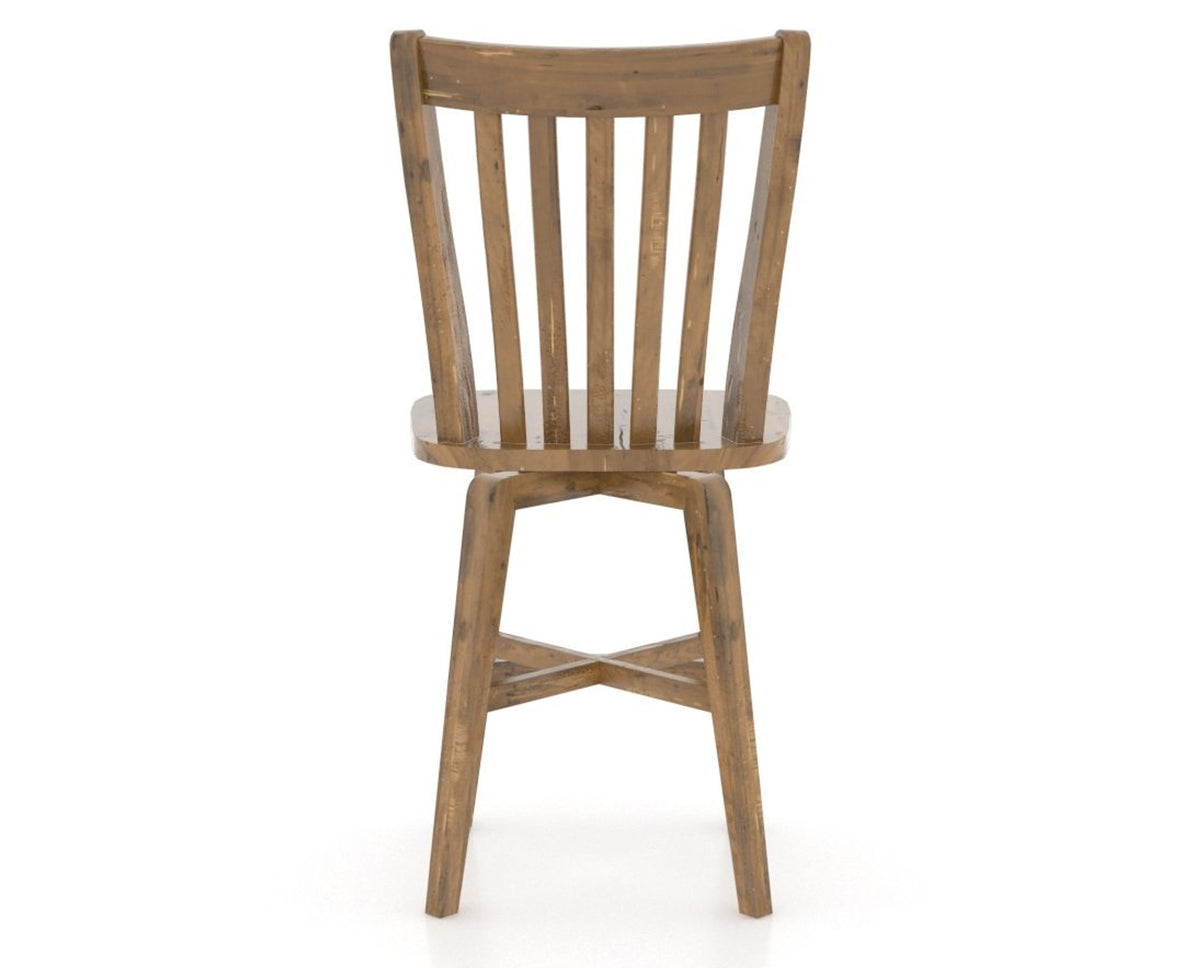 Canadel Champlain Swivel Counter Stool 7119 in Oak Washed, back view