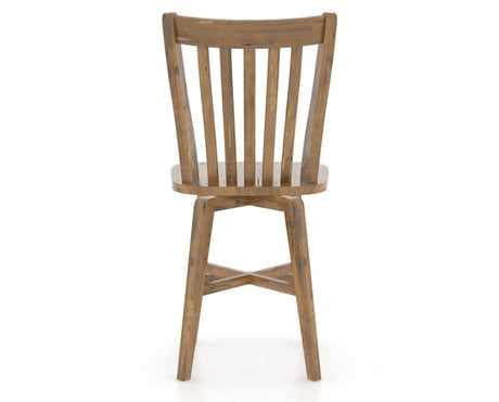 Canadel Champlain Swivel Counter Stool 7119 in Oak Washed, back view