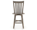 Canadel Champlain Swivel Counter Stool 7119 in Wood Seat and 08 Shadow, front view