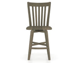 Canadel Swivel Counter Stool 7119 in Wood Seat and 08 Shadow, front view