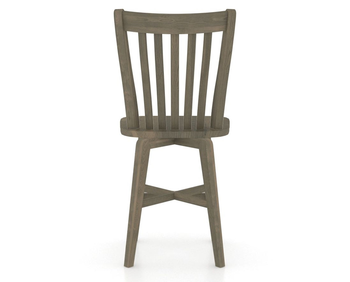 Canadel Swivel Counter Stool 7119 in Wood Seat and 08 Shadow, back view