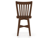 Canadel Swivel Counter Stool 7119 in Wood Seat and 19 Cognac Washed, back view