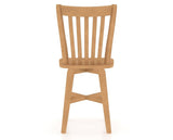 Canadel Swivel Counter Stool 7119 in Wood Seat and 20 Caramel Washed, back view