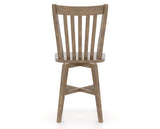 Canadel Champlain Swivel Counter Stool 7119 in Wood Seat and 25 Pecan Washed, back view