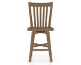 Canadel Swivel Counter Stool 7119 in Wood Seat and 25 Pecan Washed, front view