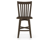 Canadel Swivel Counter Stool 7119 in Wood Seat and 29 Hazelnut Washed, front view