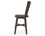 Canadel Swivel Counter Stool 7119 in Wood Seat and 29 Hazelnut Washed, side view