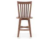 Canadel Champlain Swivel Counter Stool 7119 in Wood Seat and 33 Spice Washed, front view