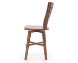 Canadel Champlain Swivel Counter Stool 7119 in Wood Seat and 33 Spice Washed, side view
