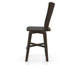 Canadel Swivel Counter Stool 7119 in Wood Seat and 59 Davy's Grey, side view