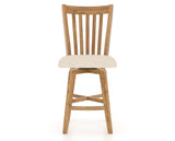 Canadel Champlain Swivel Counter Stool 7119 in 6K Sunbrella® and 01 Honey Washed, front view