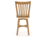 Canadel Champlain Swivel Counter Stool 7119 in 6K Sunbrella® and 01 Honey Washed, back view