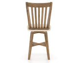 Canadel Champlain Swivel Counter Stool 7119 in 6K Sunbrella® and 03 Oak Washed, back view