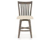 Canadel Champlain Swivel Counter Stool 7119 in 6K Sunbrella® and 08 Shadow, front view
