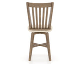 Canadel Champlain Swivel Counter Stool 7119 in 6K Sunbrella® and 25 Pecan Washed, back view
