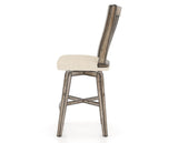 Canadel Champlain Swivel Counter Stool 7119 in 6K Sunbrella® and 72 Heritage Nature, side view