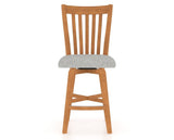 Canadel Swivel Counter Stool 7119 in 7C Fabric and 01 Honey Washed, front view