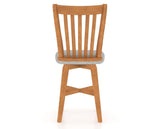 Canadel Swivel Counter Stool 7119 in 7C Fabric and 01 Honey Washed, back view