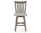 Canadel Champlain Swivel Counter Stool 7119 in 7C Fabric and 08 Shadow, front view