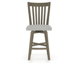Canadel Swivel Counter Stool 7119 in 7C Fabric and 08 Shadow, front view
