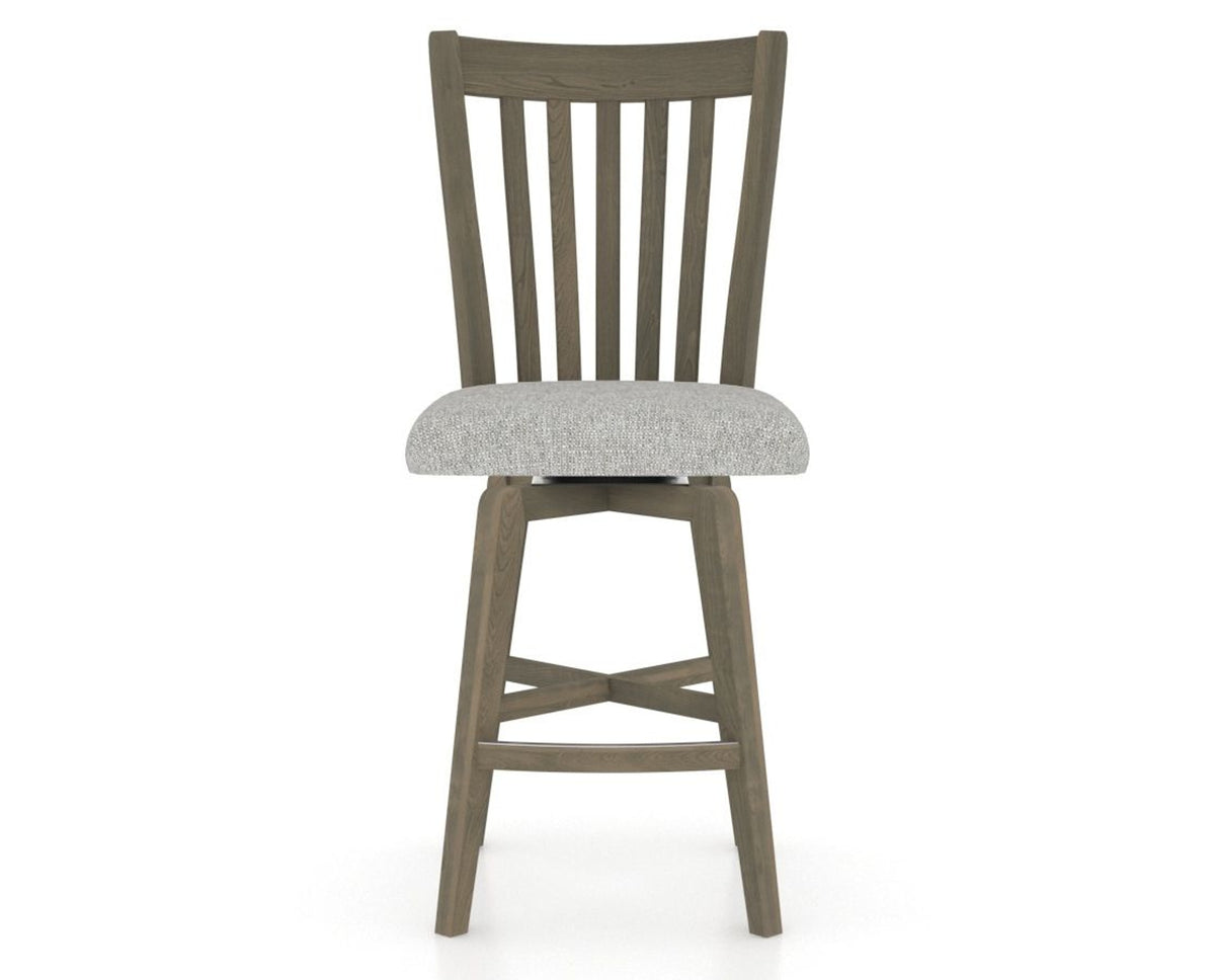 Canadel Swivel Counter Stool 7119 in 7C Fabric and 08 Shadow, front view