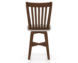 Canadel Swivel Counter Stool 7119 in 7C Fabric and 19 Cognac Washed, back view