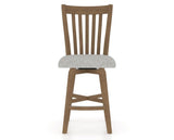 Canadel Swivel Counter Stool 7119 in 7C Fabric and 25 Pecan Washed, front view