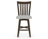 Canadel Swivel Counter Stool 7119 in 7C Fabric and 29 Hazelnut Washed, front view