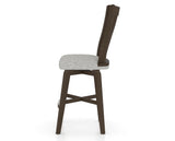 Canadel Swivel Counter Stool 7119 in 7C Fabric and 29 Hazelnut Washed, side view