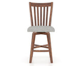 Canadel Champlain Swivel Counter Stool 7119 in 7C Fabric and 33 Spice Washed, front view