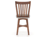 Canadel Champlain Swivel Counter Stool 7119 in 7C Fabric and 33 Spice Washed, back view