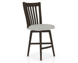 Canadel Swivel Counter Stool 7119 in 7C Fabric and 59 Davy's Grey, three-quarter view