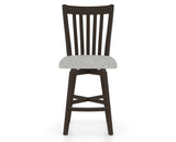 Canadel Swivel Counter Stool 7119 in 7C Fabric and 59 Davy's Grey, front view