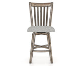 Canadel Champlain Swivel Counter Stool 7119 in 7C Fabric and 72 Heritage Nature, front view