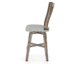 Canadel Champlain Swivel Counter Stool 7119 in 7C Fabric and 72 Heritage Nature, side view