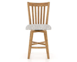 Canadel Champlain Swivel Counter Stool 7119 in FP Crypton® and 01 Honey Washed, front view