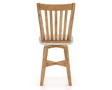 Canadel Champlain Swivel Counter Stool 7119 in FP Crypton® and 01 Honey Washed, back view
