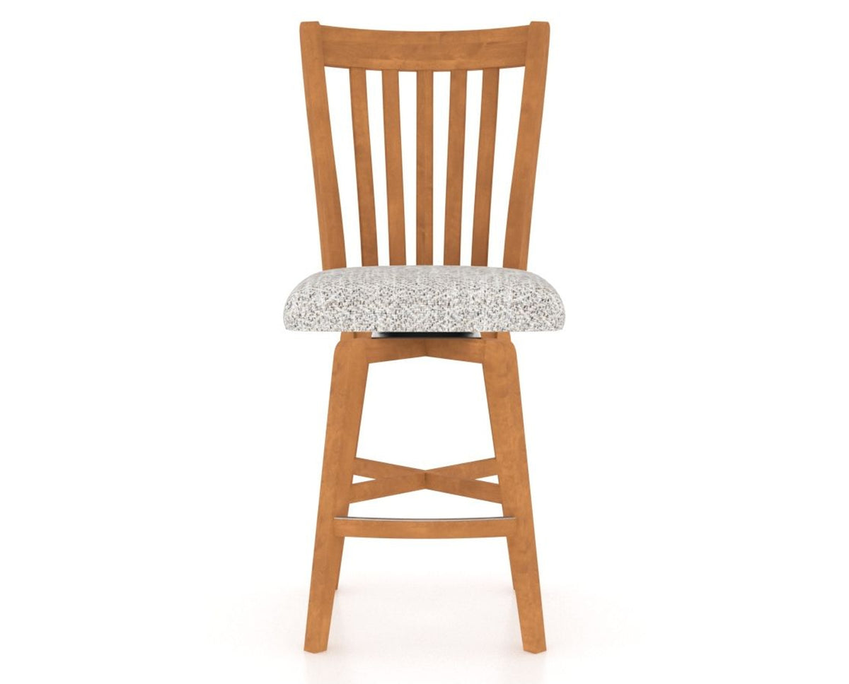 Canadel Swivel Counter Stool 7119 in FP Crypton® and 01 Honey Washed, front view