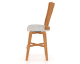 Canadel Swivel Counter Stool 7119 in FP Crypton® and 01 Honey Washed, side view