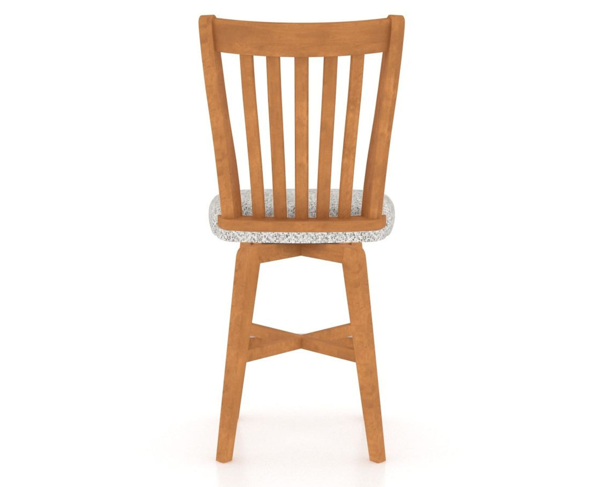 Canadel Swivel Counter Stool 7119 in FP Crypton® and 01 Honey Washed, back view