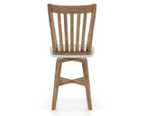 Canadel Champlain Swivel Counter Stool 7119 in FP Crypton® and 03 Oak Washed, back view