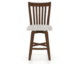 Canadel Swivel Counter Stool 7119 in FP Crypton® and 19 Cognac Washed, front view