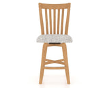 Canadel Swivel Counter Stool 7119 in FP Crypton® and 20 Caramel Washed, front view