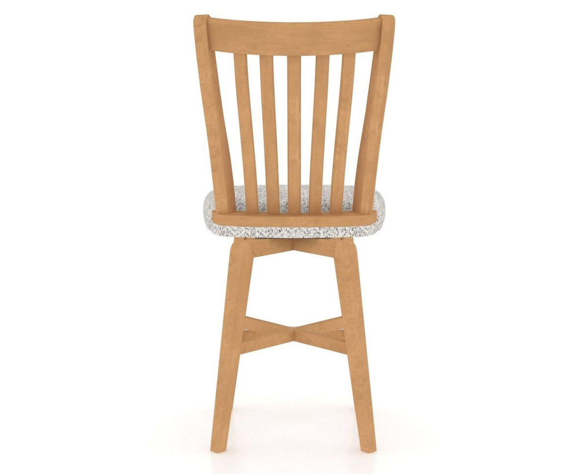 Canadel Swivel Counter Stool 7119 in FP Crypton® and 20 Caramel Washed, back view