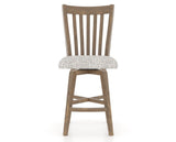 Canadel Champlain Swivel Counter Stool 7119 in FP Crypton® and 25 Pecan Washed, front view