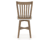 Canadel Champlain Swivel Counter Stool 7119 in FP Crypton® and 25 Pecan Washed, back view